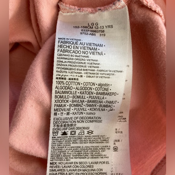 Converse | All Star Girls Pink Short Sleeve Shirt - Picture 3 of 3